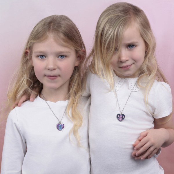 Set 2 kettingen Angel & Stitch - Disney