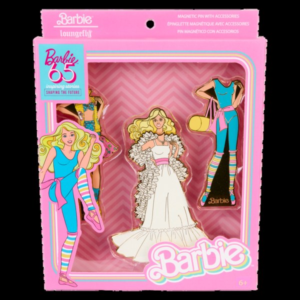 Barbie Loungefly 65-jarig jubileum papieren poppen magnetische speldenset