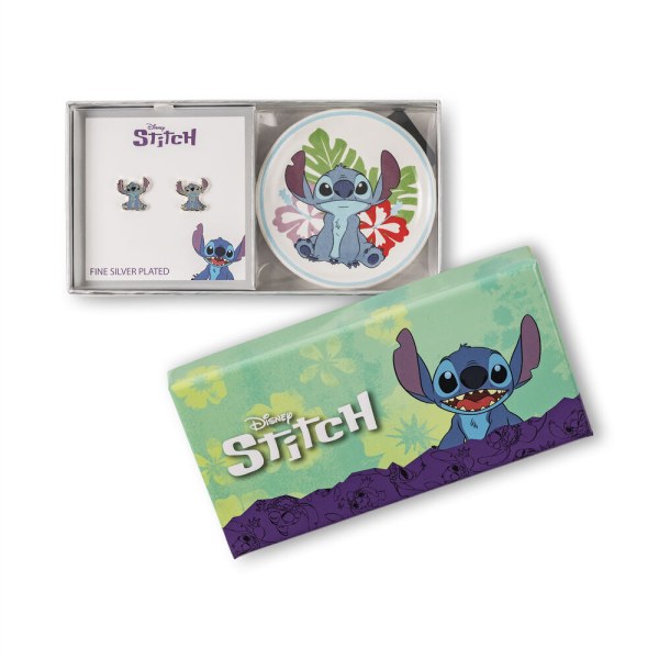 Stitch oorbellen + sieradenplaatje - Disney