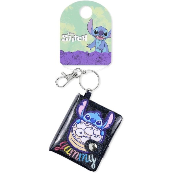 Stitch blauwe glitter notitieblok sleutelhanger - Disney