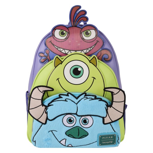 MONSTERS INC RUGZAK MET DRIE ZAKKEN - DISNEY-PIXAR LOUNGEFLY