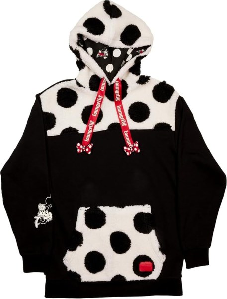 Minnie Rocks the Dots Sherpa Hoodie - DISNEY LOUNGEFLY