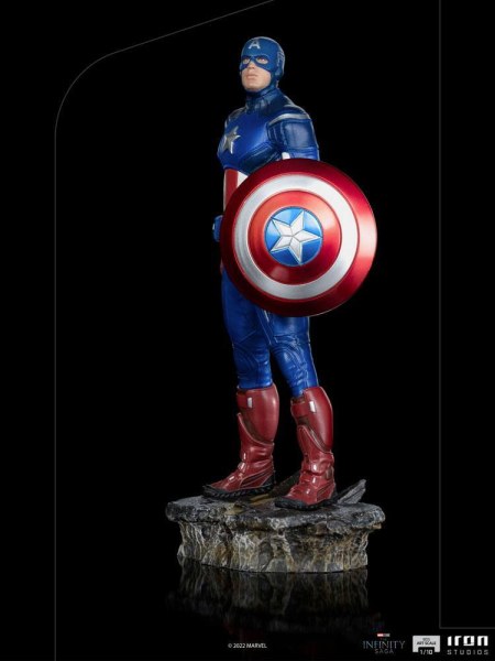 Het Infinity Saga-beeldje BDS Art Scale 1/10 Captain America Battle of NY 23 cm