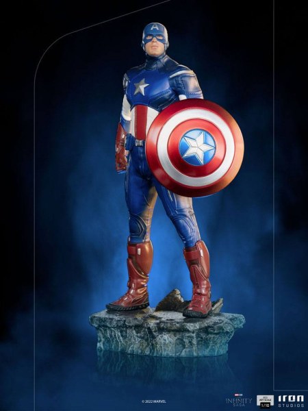 Het Infinity Saga-beeldje BDS Art Scale 1/10 Captain America Battle of NY 23 cm