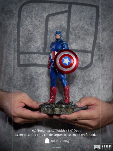 Het Infinity Saga-beeldje BDS Art Scale 1/10 Captain America Battle of NY 23 cm