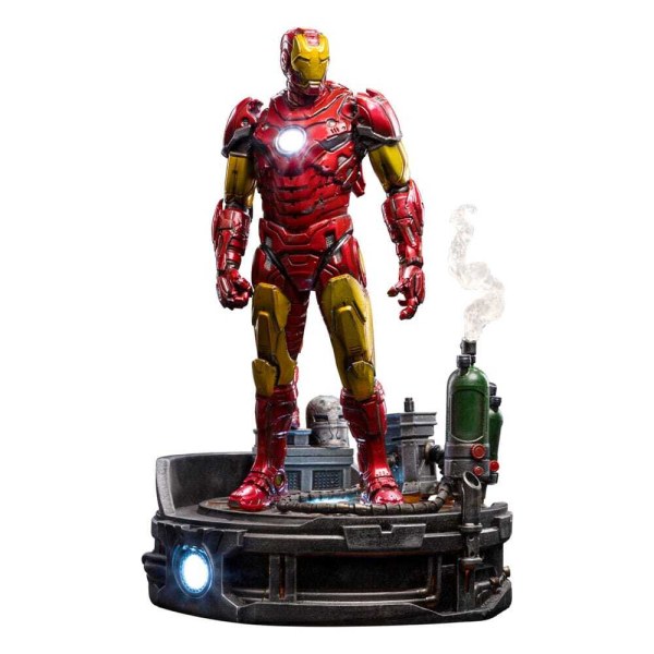 Marvel -beeldje 1/10 Deluxe Art Scale Iron Man Unleashed 23 cm - Beschadigde verpakking
