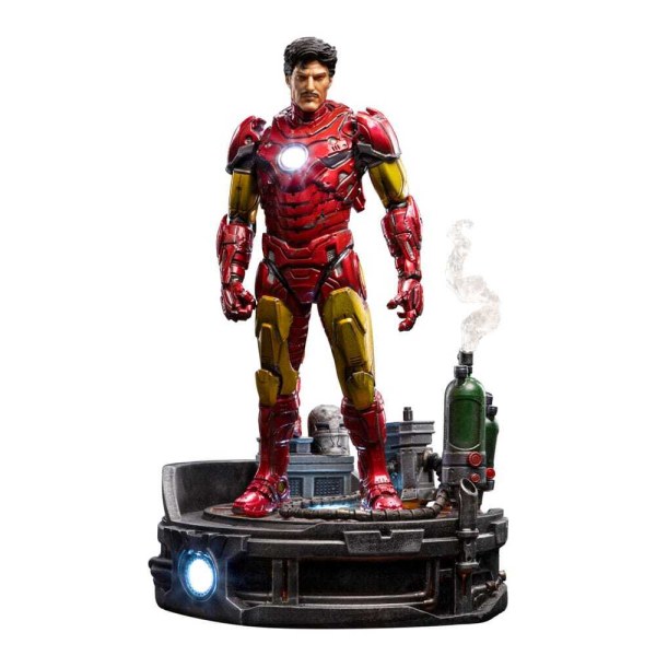 Marvel -beeldje 1/10 Deluxe Art Scale Iron Man Unleashed 23 cm - Beschadigde verpakking