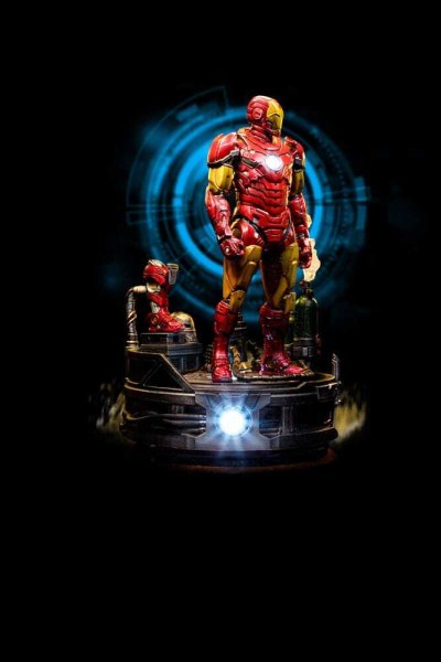Marvel -beeldje 1/10 Deluxe Art Scale Iron Man Unleashed 23 cm - Beschadigde verpakking
