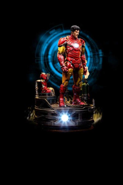 Marvel -beeldje 1/10 Deluxe Art Scale Iron Man Unleashed 23 cm - Beschadigde verpakking