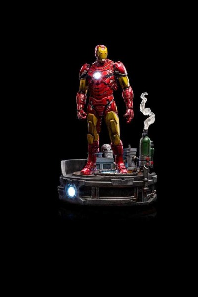 Marvel -beeldje 1/10 Deluxe Art Scale Iron Man Unleashed 23 cm - Beschadigde verpakking