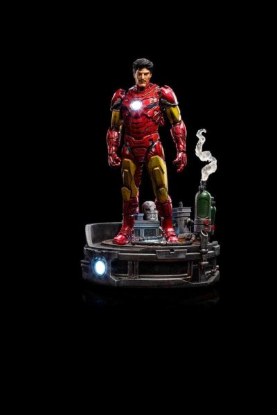 Marvel -beeldje 1/10 Deluxe Art Scale Iron Man Unleashed 23 cm - Beschadigde verpakking