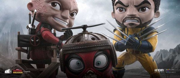 Deadpool en Wolverine beeldje Mini Co. PVC Deadpool en Wolverine set Unmasked 14 cm