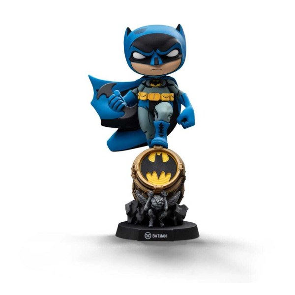 Batman-figuur Mini Co. PVC Batman op Bat-Signal (blauwe variant) 15 cm