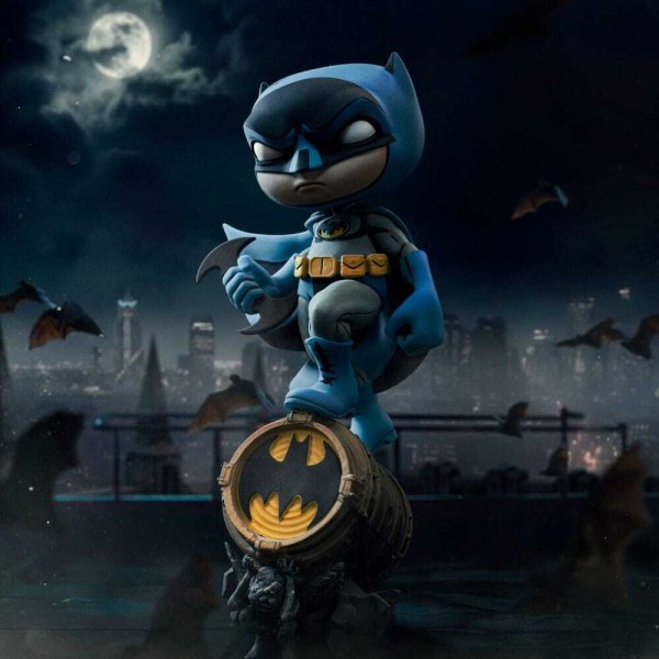Batman-figuur Mini Co. PVC Batman op Bat-Signal (blauwe variant) 15 cm