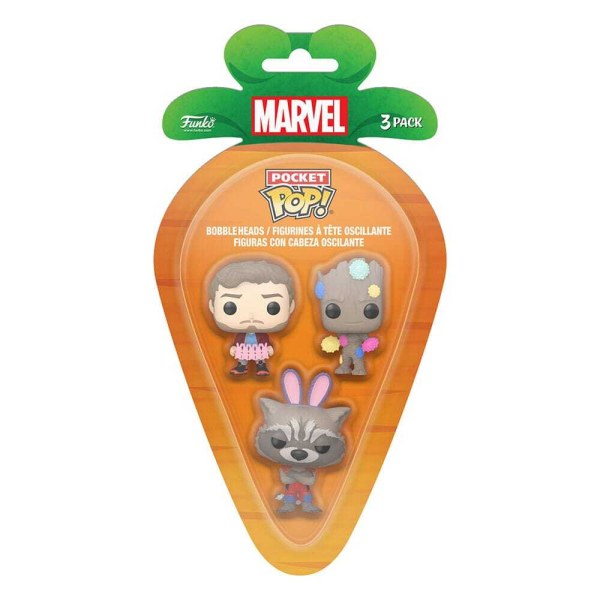 Marvel pakket met 3 Pocket POP-beeldjes! Vinyl GOTG 4 cm