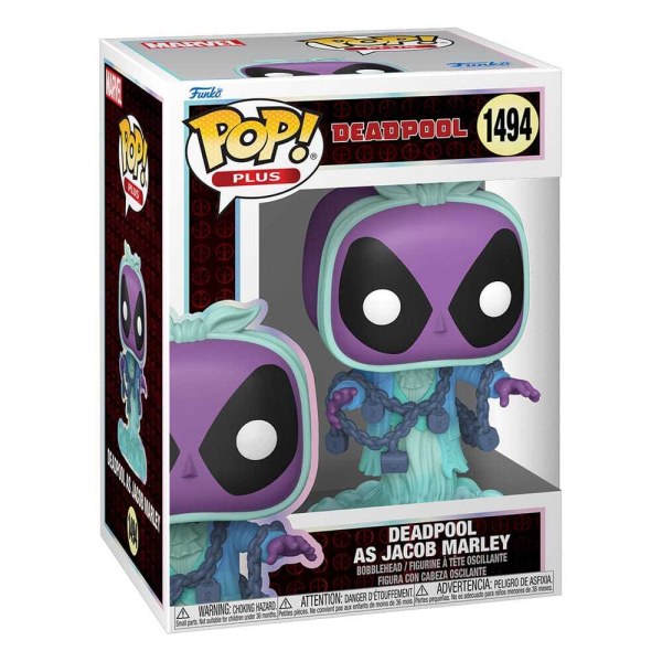 Marvel POP! 1494 Plus Vinyl beeldje Deadpool als Jacob Marley 9 cm