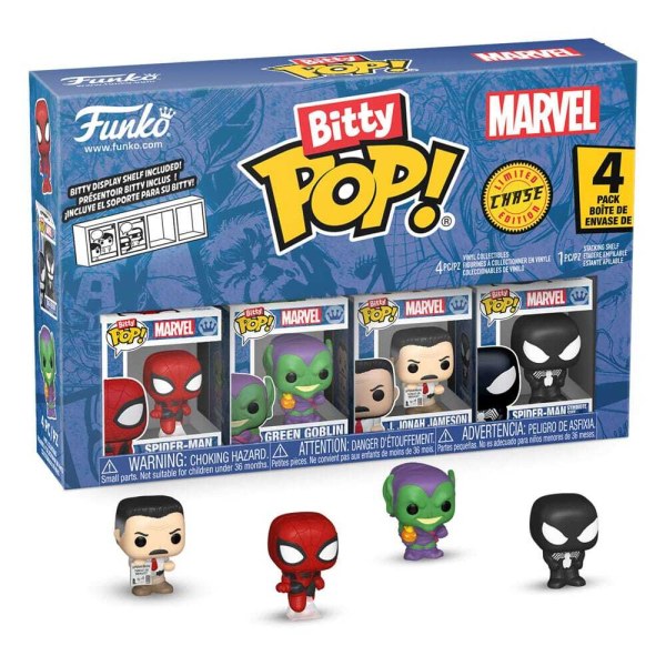 Spider-Man-pakket met 4 Bitty POP-beeldjes! Vinyl Serie 1 2 cm