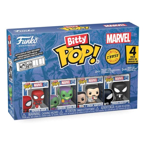 Spider-Man-pakket met 4 Bitty POP-beeldjes! Vinyl Serie 1 2 cm