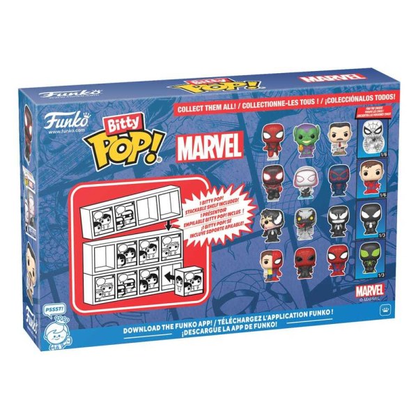 Spider-Man-pakket met 4 Bitty POP-beeldjes! Vinyl Serie 2 2 cm