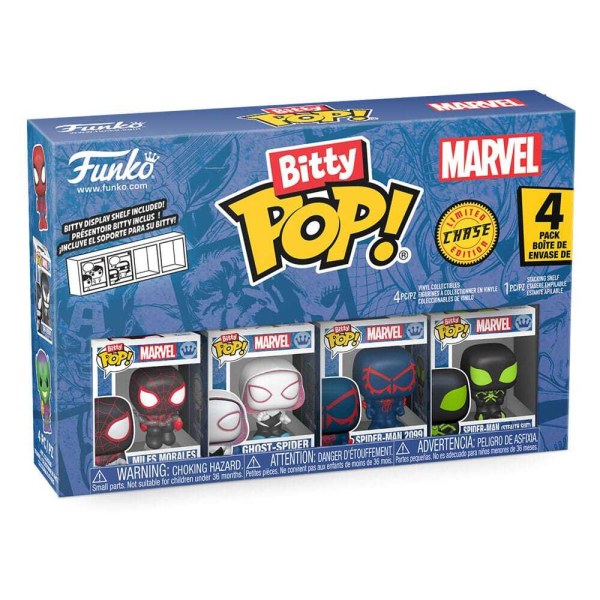 Spider-Man-pakket met 4 Bitty POP-beeldjes! Vinyl Serie 2 2 cm