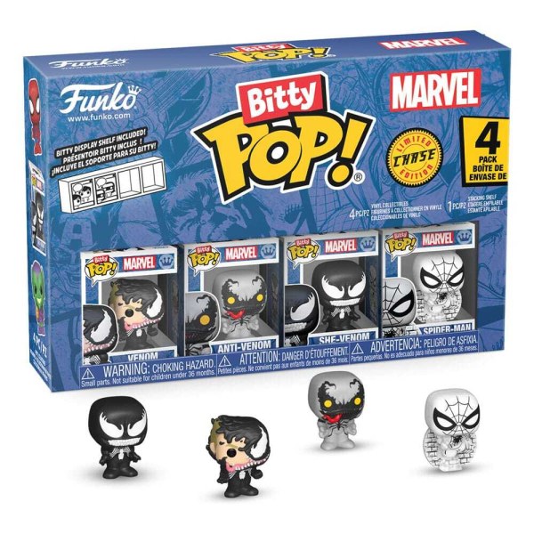 Spider-Man-pakket met 4 Bitty POP-beeldjes! Vinyl Serie 3 2 cm