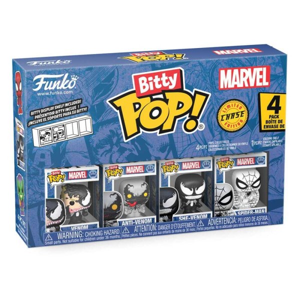 Spider-Man-pakket met 4 Bitty POP-beeldjes! Vinyl Serie 3 2 cm