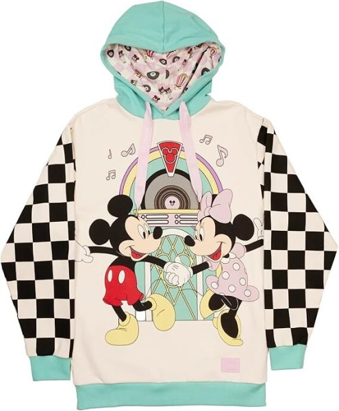 Mickey en Minnie date night diner unisex hoodie - DISNEY LOUNGEFLY