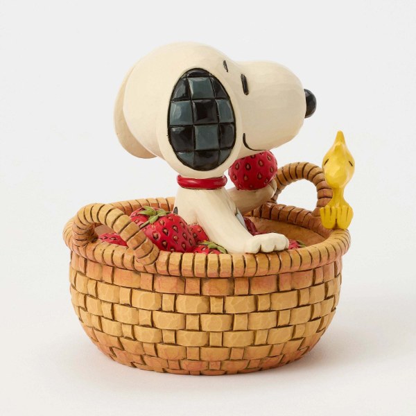 SNOOPY IN EEN MANDJE AARDBEIEN - Peanuts