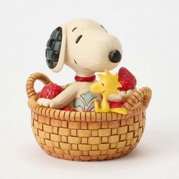 SNOOPY IN EEN MANDJE AARDBEIEN - Peanuts