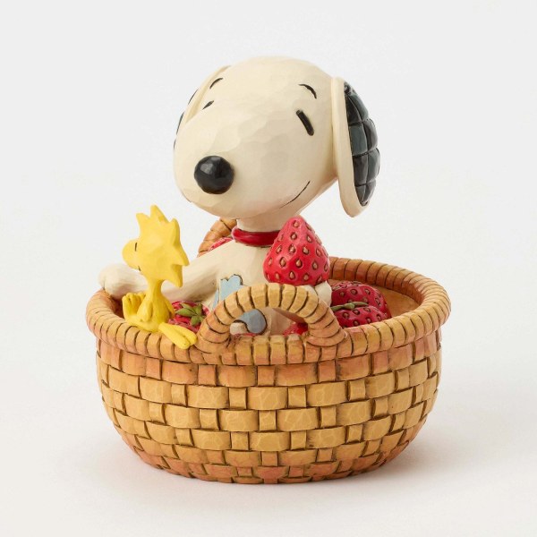 SNOOPY IN EEN MANDJE AARDBEIEN - Peanuts