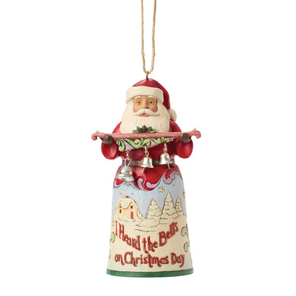 SANTA IK HOORDE DE BEL ORNAMENT - HEARTWOOD CREEK