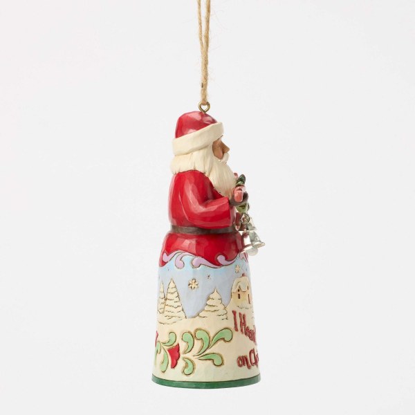 SANTA IK HOORDE DE BEL ORNAMENT - HEARTWOOD CREEK