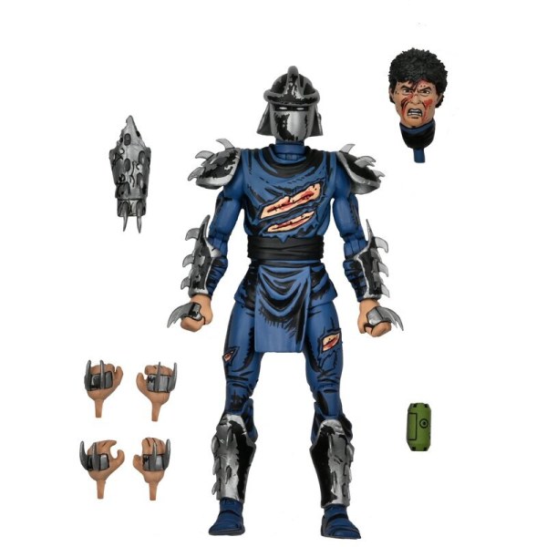 TEENAGE MUTANT NINJA TURTLES (MIRAGE COMICS) - 7" SCHAAL ACTIEFIGUUR – GEVECHTSBESCHADIGDE SHREDDER