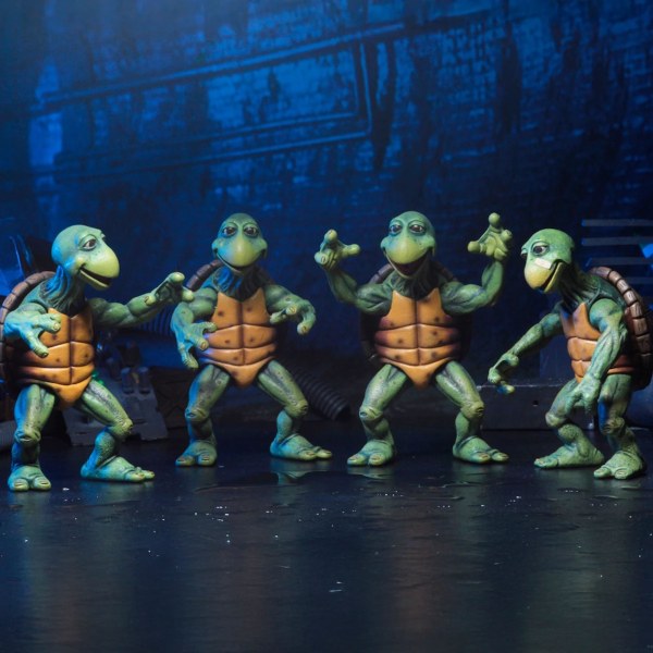 TEENAGE MUTANT NINJA TURTLES (FILM UIT 1990) – ACTIEFIGUREN OP 1/4 SCHAAL – BABY TURTLES SET