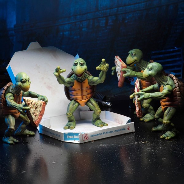 TEENAGE MUTANT NINJA TURTLES (FILM UIT 1990) – ACTIEFIGUREN OP 1/4 SCHAAL – BABY TURTLES SET