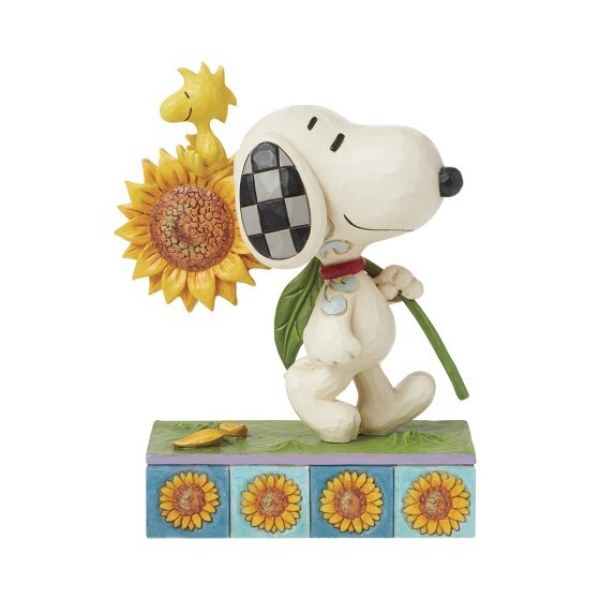 Snoopy & Woodstock met Zonnebloemen - Pinda's