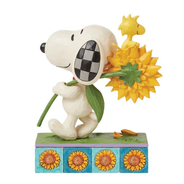 Snoopy & Woodstock met Zonnebloemen - Pinda's