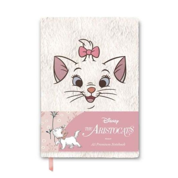 PREMIUM A5 NOTITIEBOEK MET PLUSH COVER MARIE - DISNEY DE ARISTOKATTEN
