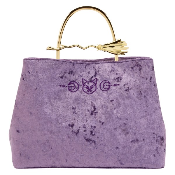 VELVET HANDBAG MET BROOMSTICK - DISNEY LOUNGEFLY HOCUS POCUS