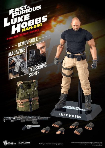 Fast & Furious figuur Dynamic Action Heroes 1/9 Luke Hobbs 21 cm