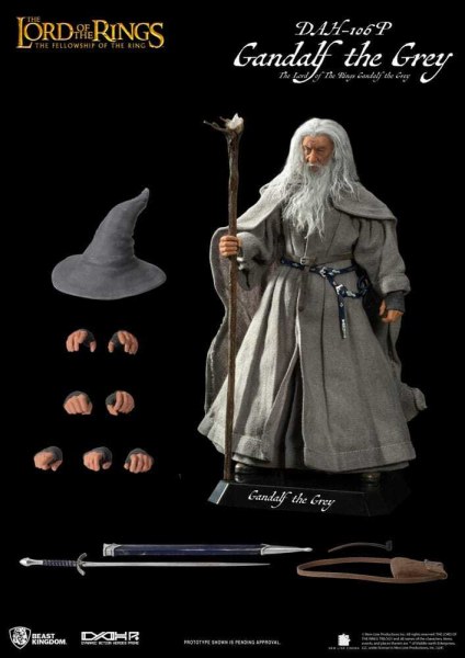 The Lord of the Rings Dynamic Action Heroes 1/9 Gandalf de Grijze 21 cm figuur