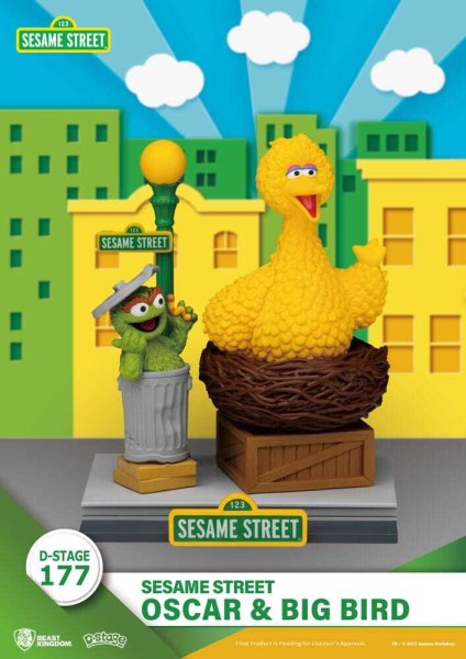 Sesamstraat D-Stage PVC-beeldje Oscar & Big Bird 12 cm
