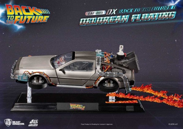 Back to the Future-beeldje Ei-aanval Zwevend Back to the Future II DeLorean Deluxe versie heo EU-exclusief 20 cm