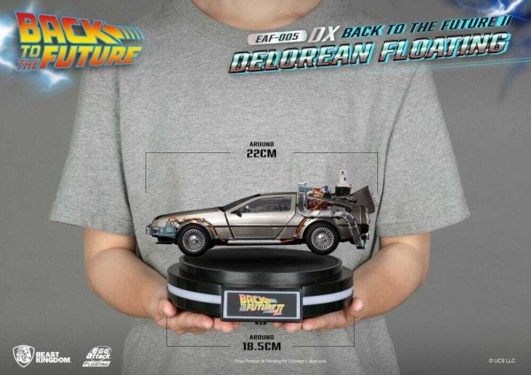 Back to the Future-beeldje Ei-aanval Zwevend Back to the Future II DeLorean Deluxe versie heo EU-exclusief 20 cm