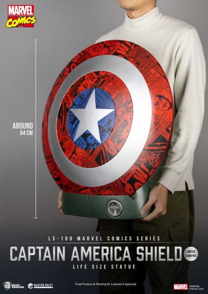 Marvel Comics PVC Captain America Schild Levensgroot Beeld 64 cm