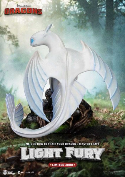 Dragons 3 Master Craft Light Fury beeldje 29 cm