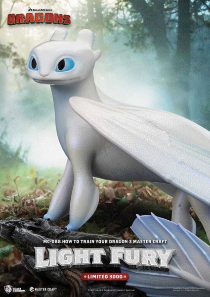 Dragons 3 Master Craft Light Fury beeldje 29 cm