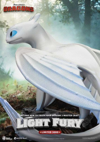 Dragons 3 Master Craft Light Fury beeldje 29 cm