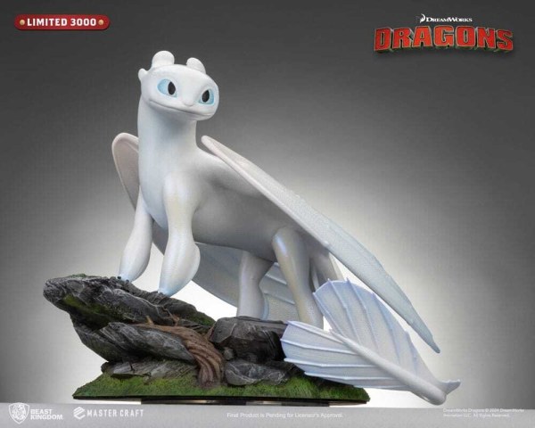 Dragons 3 Master Craft Light Fury beeldje 29 cm
