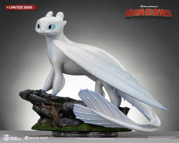 Dragons 3 Master Craft Light Fury beeldje 29 cm